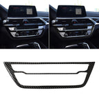 Car Carbon Fiber CD Panel Decorative Sticker for BMW 5 Series G38 528Li / 530Li / 540Li 2018, CD Panel