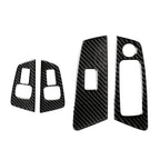 Car Carbon Fiber Door Window Lift Panel Decorative Sticker for BMW 5 Series G38 528Li / 530Li / 540Li 2018, Left Drive, Door Window Lift