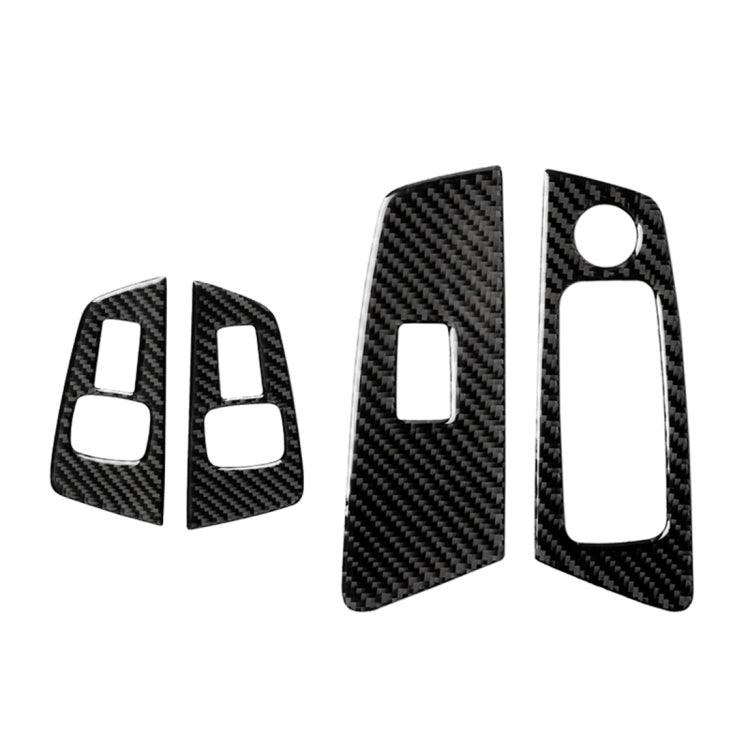 Car Carbon Fiber Door Window Lift Panel Decorative Sticker for BMW 5 Series G38 528Li / 530Li / 540Li 2018, Left Drive, Door Window Lift