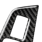 Car Carbon Fiber Door Window Lift Panel Decorative Sticker for BMW 5 Series G38 528Li / 530Li / 540Li 2018, Left Drive, Door Window Lift