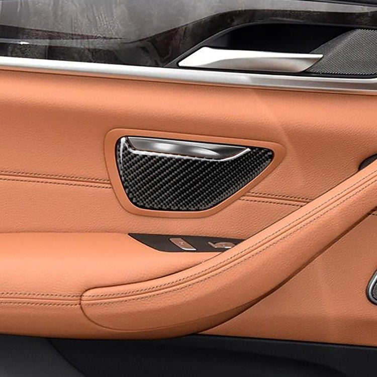 2 PCS Car Carbon Fiber Ashtray Panel Decorative Sticker for BMW 5 Series G38 528Li / 530Li / 540Li 2018, Ashtray Panel