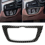 Car Carbon Fiber Headlight Switch Frame Decorative Sticker for BMW 5 Series G38 528Li / 530Li / 540Li 2018, Headlight Switch Frame