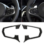 Car Carbon Fiber Steering Wheel Button Configuration A Decorative Sticker for BMW 5 Series G30/G38 X3 G01/G08, Steering Wheel, A