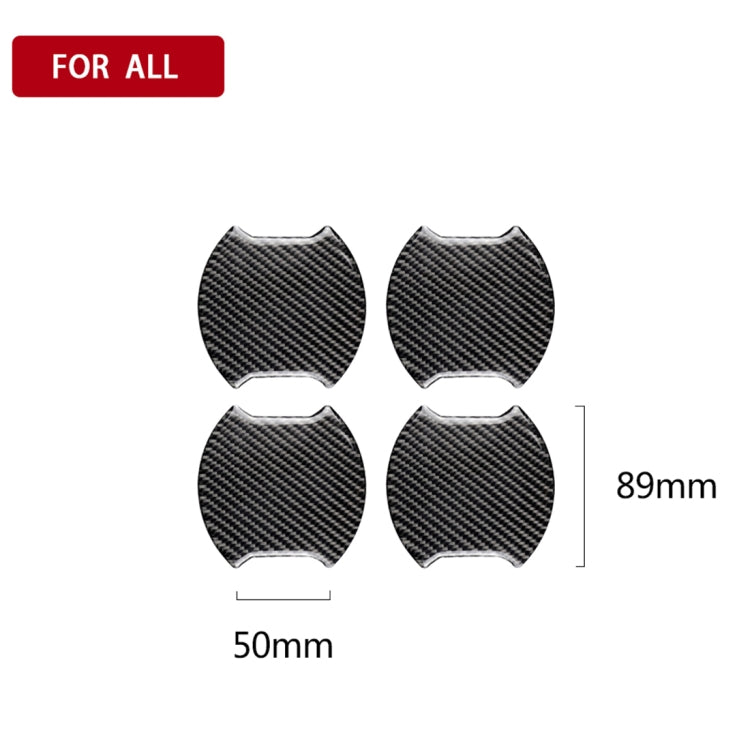 4 PCS Car-Styling Carbon Fiber Door Outer Handle Scratches Resistant Stickerfor Toyota Camry, 4 in 1 for Toyota Camry