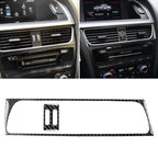 2 in 1 Car Carbon Fiber Air Conditioning Air Outlet Frame Decorative Sticker for Audi A4 B8 2009-2016 / A5 2008-2017 / Q5 2009-2017​, Left Drive, Air Conditioning Air Outlet Frame