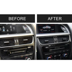 2 in 1 Car Carbon Fiber Air Conditioning Air Outlet Frame Decorative Sticker for Audi A4 B8 2009-2016 / A5 2008-2017 / Q5 2009-2017​, Left Drive, Air Conditioning Air Outlet Frame