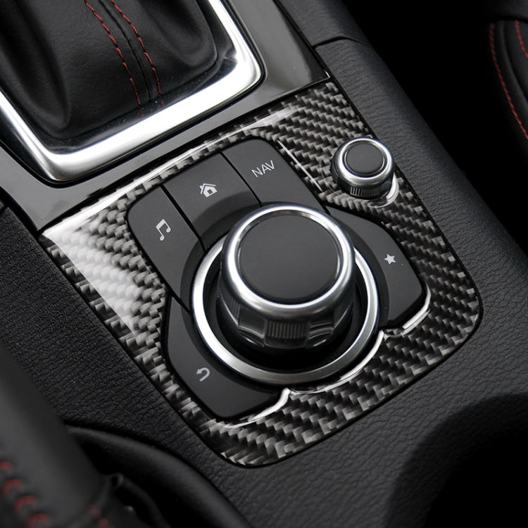 Car Carbon Fiber Left Drive Multimedia Frame A Decorative Sticker for Mazda Axela 2013-2016, Left Drive Multimedia Frame A