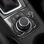 Car Carbon Fiber Left Drive Multimedia Frame A Decorative Sticker for Mazda Axela 2013-2016, Left Drive Multimedia Frame A