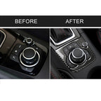 Car Carbon Fiber Left Drive Multimedia Frame A Decorative Sticker for Mazda Axela 2013-2016, Left Drive Multimedia Frame A
