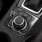 Car Carbon Fiber Right Drive Multimedia Frame A Decorative Sticker for Mazda Axela 2013-2016, Right Drive Multimedia Frame A