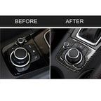 Car Carbon Fiber Right Drive Multimedia Frame A Decorative Sticker for Mazda Axela 2013-2016, Right Drive Multimedia Frame A