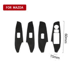 Car Carbon Fiber Right Drive Window Lift Panel Decorative Sticker for Mazda Axela 2014 / 2017-2018, Right Drive Window Lift Panel