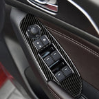 Car Carbon Fiber Right Drive Window Lift Panel Decorative Sticker for Mazda Axela 2014 / 2017-2018, Right Drive Window Lift Panel