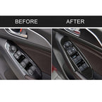 Car Carbon Fiber Right Drive Window Lift Panel Decorative Sticker for Mazda Axela 2014 / 2017-2018, Right Drive Window Lift Panel