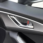 4 PCS Car Carbon Fiber Door Inner Handle Wrist Panel Decorative Sticker for Mazda Axela 2014 / 2017-2018, Door Inner Handle Wrist