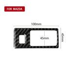 Car Carbon Fiber Headlight Adjustment Frame Decorative Sticker for Mazda Axela 2014 / 2017-2018, Left Drive, Headlight Adjustment Frame (B)