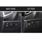 Car Carbon Fiber Headlight Adjustment Frame Decorative Sticker for Mazda Axela 2014 / 2017-2018, Left Drive, Headlight Adjustment Frame (B)