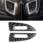 Car Carbon Fiber Air Conditioning Air Outlet Adjustment Frame Decorative Sticker for Mazda Axela 2014 / 2017-2018, Air Conditioning Air Outlet Adjustment