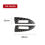 Car Carbon Fiber Air Conditioning Air Outlet Adjustment Frame Decorative Sticker for Mazda Axela 2014 / 2017-2018, Air Conditioning Air Outlet Adjustment