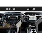 Car Carbon Fiber Central Control S Strip Decorative Sticker for Toyota Eighth Generation Camry 2018-2019, Left Drive, Central Control S Strip