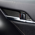 8 in 1 Car Carbon Fiber Door Inner Handle Wrist Panel Decorative Sticker for Toyota Eighth Generation Camry 2018-2019, Door Inner Handle Wrist
