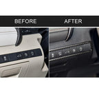 Car Carbon Fiber Main Driving Multi-functional Button Frame Decorative Sticker for Toyota Eighth Generation Camry 2018-2019, Main Driving Multi-functional Button