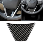 Car Carbon Fiber Steering Wheel Decorative Sticker for Toyota Eighth Generation Camry 2018-2019, Steering Wheel