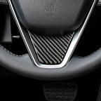 Car Carbon Fiber Steering Wheel Decorative Sticker for Toyota Eighth Generation Camry 2018-2019, Steering Wheel