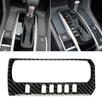 Car Carbon Fiber Gear Position Button Frame Decorative Sticker for Honda Tenth Generation Civic 2016-2019, Left Drive, Gear Position Button Frame