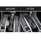 Car Carbon Fiber Gear Position Button Frame Decorative Sticker for Honda Tenth Generation Civic 2016-2019, Left Drive, Gear Position Button Frame