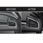 Car Carbon Fiber Right and Left Air Outlet Decorative Sticker for Honda Tenth Generation Civic 2016-2019, Left Drive, Right and Left Air Outlet