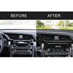 Car Carbon Fiber Central Control Air Outlet Below Decorative Sticker for Honda Tenth Generation Civic 2016-2019, Left Drive, Central Control Air Outlet Below