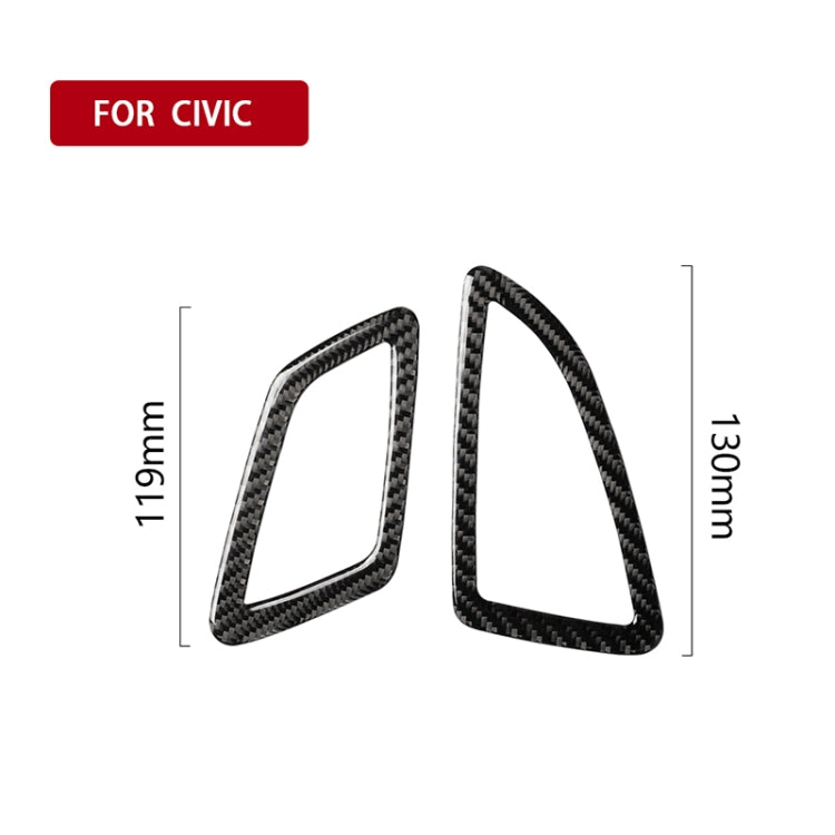 Car Carbon Fiber Left Drive Instrument Air Outlet Decorative Sticker for Honda Tenth Generation Civic 2016-2019, Instrument Air Outlet