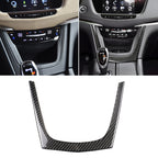 Car Carbon Fiber Central Control U Shape Frame Decorative Sticker for Cadillac XT5 2016-2017, Central Control U Shape