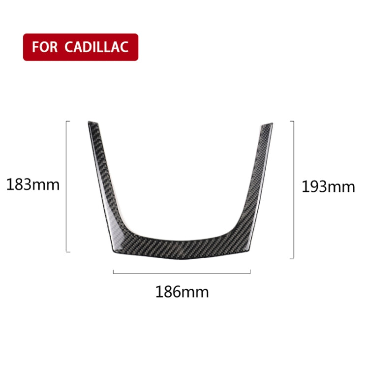 Car Carbon Fiber Central Control U Shape Frame Decorative Sticker for Cadillac XT5 2016-2017, Central Control U Shape
