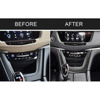 Car Carbon Fiber Central Control U Shape Frame Decorative Sticker for Cadillac XT5 2016-2017, Central Control U Shape