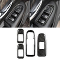 Car Carbon Fiber Door Window Lift Panel Decorative Sticker for Cadillac XT5 2016-2017, Door Window Lift Panel