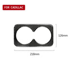 Car Carbon Fiber Rear Armrest Water Cup Decorative Sticker for Cadillac XT5 2016-2017, Rear Armrest Water Cup