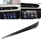 Car Carbon Fiber Middle Air Outlet Decorative Sticker for Cadillac XT5 2016-2017, Left Drive, Middle Air Outlet