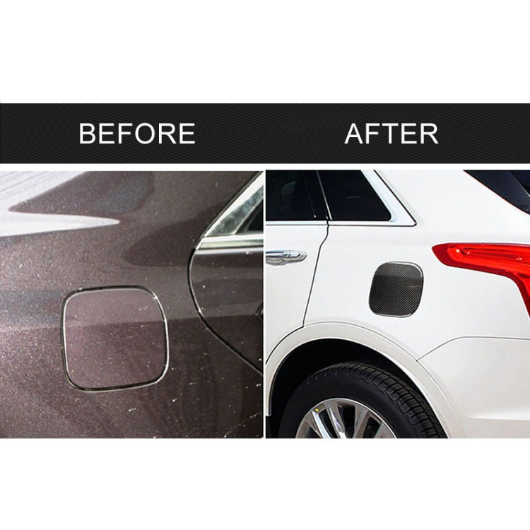 Car Carbon Fiber Fuel Tank Cap Decorative Sticker for Cadillac XT5 2016-2017, Fuel Tank Cap