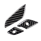 Car Carbon Fiber Steering Wheel Button Decorative Sticker for Cadillac XT5 2016-2017, Steering Wheel Button