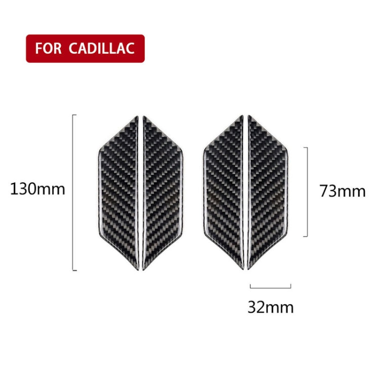 Car Carbon Fiber Door Inner Wrist Decorative Sticker for Cadillac XT5 2016-2017, Door Inner Wrist