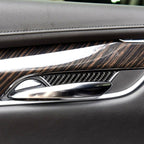 Car Carbon Fiber Door Inner Wrist Decorative Sticker for Cadillac XT5 2016-2017, Door Inner Wrist