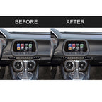 5 in 1 Car Carbon Fiber Central Console Decorative Sticker for Chevrolet Camaro 2017-2019, Left Drive, Central Console