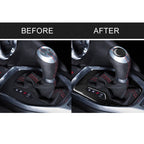 2 in 1 Car Carbon Fiber Gear Frame Decorative Sticker for Chevrolet Camaro 2017-2019, Gear Frame