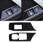 2 in 1 Car Carbon Fiber Window Lift Panel Decorative Sticker for Chevrolet Camaro 2017-2019, Left Drive, Window Lift Panel