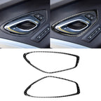 2 PCS Car Carbon Fiber Door Inner Handle Panel Decorative Sticker for Chevrolet Camaro 2017-2019, Door Inner Handle Panel