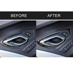 2 PCS Car Carbon Fiber Door Inner Handle Panel Decorative Sticker for Chevrolet Camaro 2017-2019, Door Inner Handle Panel