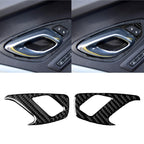 2 PCS Car Carbon Fiber Inner Door Lock Decorative Sticker for Chevrolet Camaro 2017-2019, Inner Door Lock