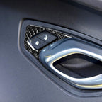 2 PCS Car Carbon Fiber Inner Door Lock Decorative Sticker for Chevrolet Camaro 2017-2019, Inner Door Lock